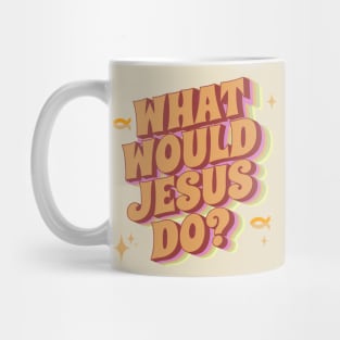 WWJD: What would Jesus do?  Retro vintage Mug